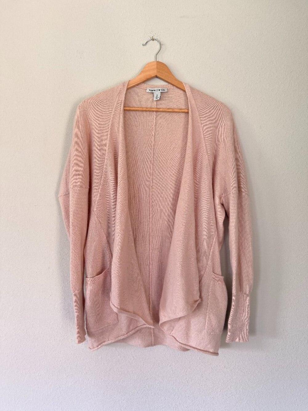 Autumn Cashmere Pink Waterfall Cardigan XS